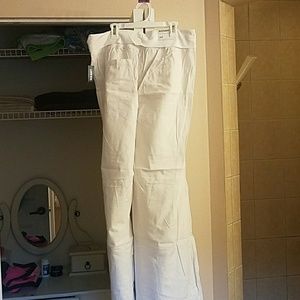 White linen pants